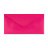 DL Fuschia Pink Gummed V-Flap Envelope (110 x 220mm)