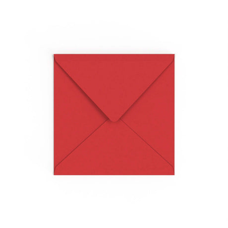 Cherry Red British Made Gummed V-Flap Envelope (155 x 155mm)