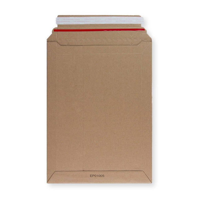 Manila Brown Peel & Seal Rigid Board Mailers Envelope (340 x 250mm)